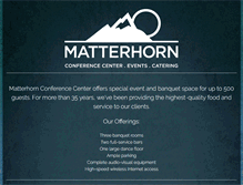 Tablet Screenshot of matterhornbanquets.com